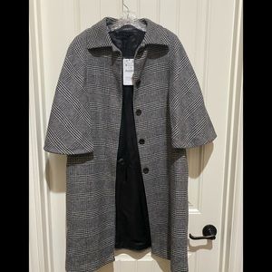 Zara Women’s Cape-Style Houndstooth Jacket